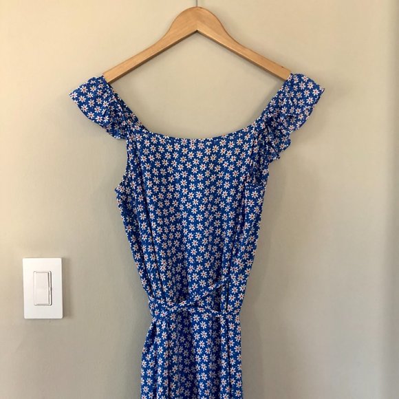 Madewell Women's Ruffled Wrap Maxi Dress in Mini Daisy 00 - Picture 10 of 10
